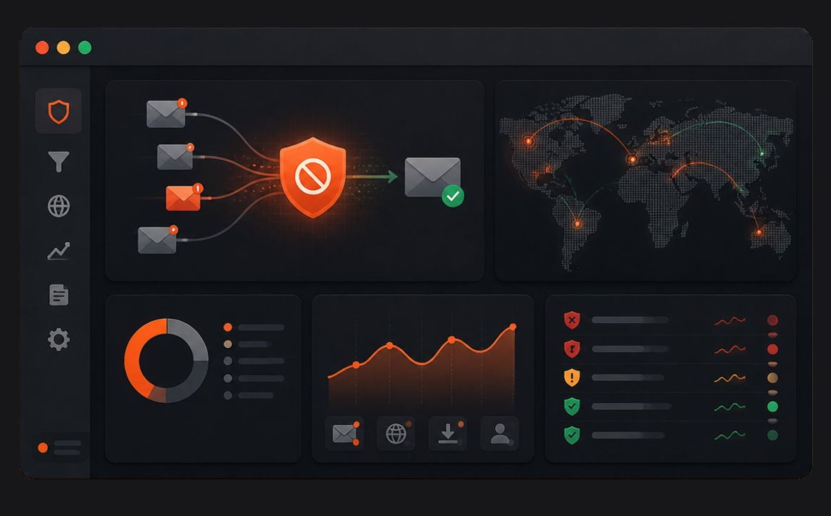 Illustration Filtrage web & email