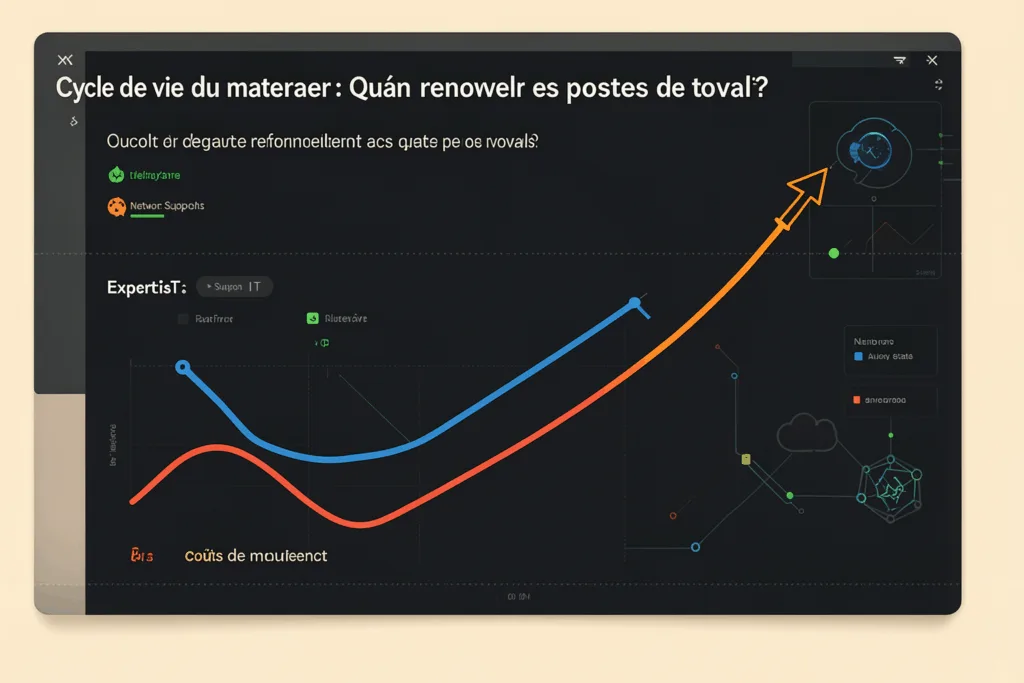 Illustration : Cycle de vie du matériel : Quand renouveler ses postes de travail ?