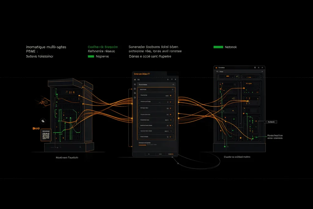 Illustration : Informatique multi-sites PME : synchroniser réseaux, données et accès sans rupture