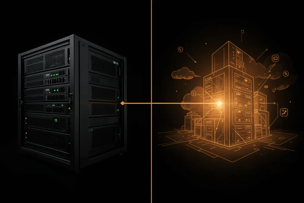 Illustration : Serveur local vs Cloud IaaS : arbitrer l’hébergement de vos applications métier