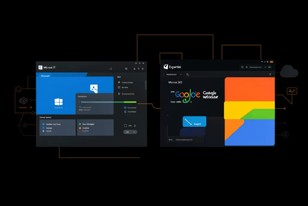 Illustration : Microsoft 365 ou Google Workspace : comment choisir le bon écosystème collaboratif ?
